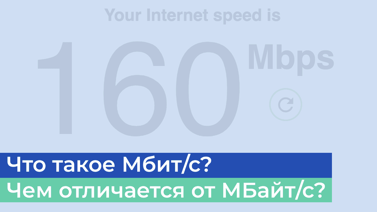 Что такое Мбит/с? Разница между Мбит/с и МБайт/с 