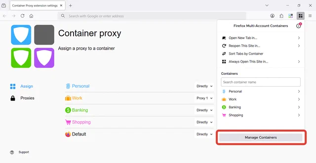 5. Multi-Account Containers  Manage Containers.png