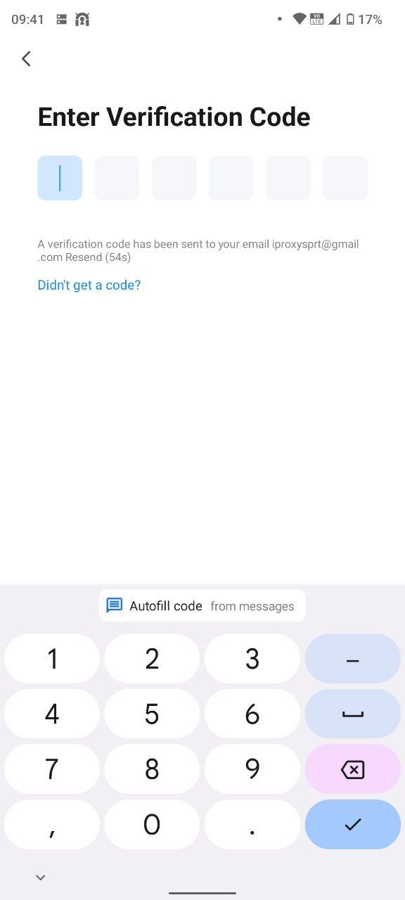 Enter verification code